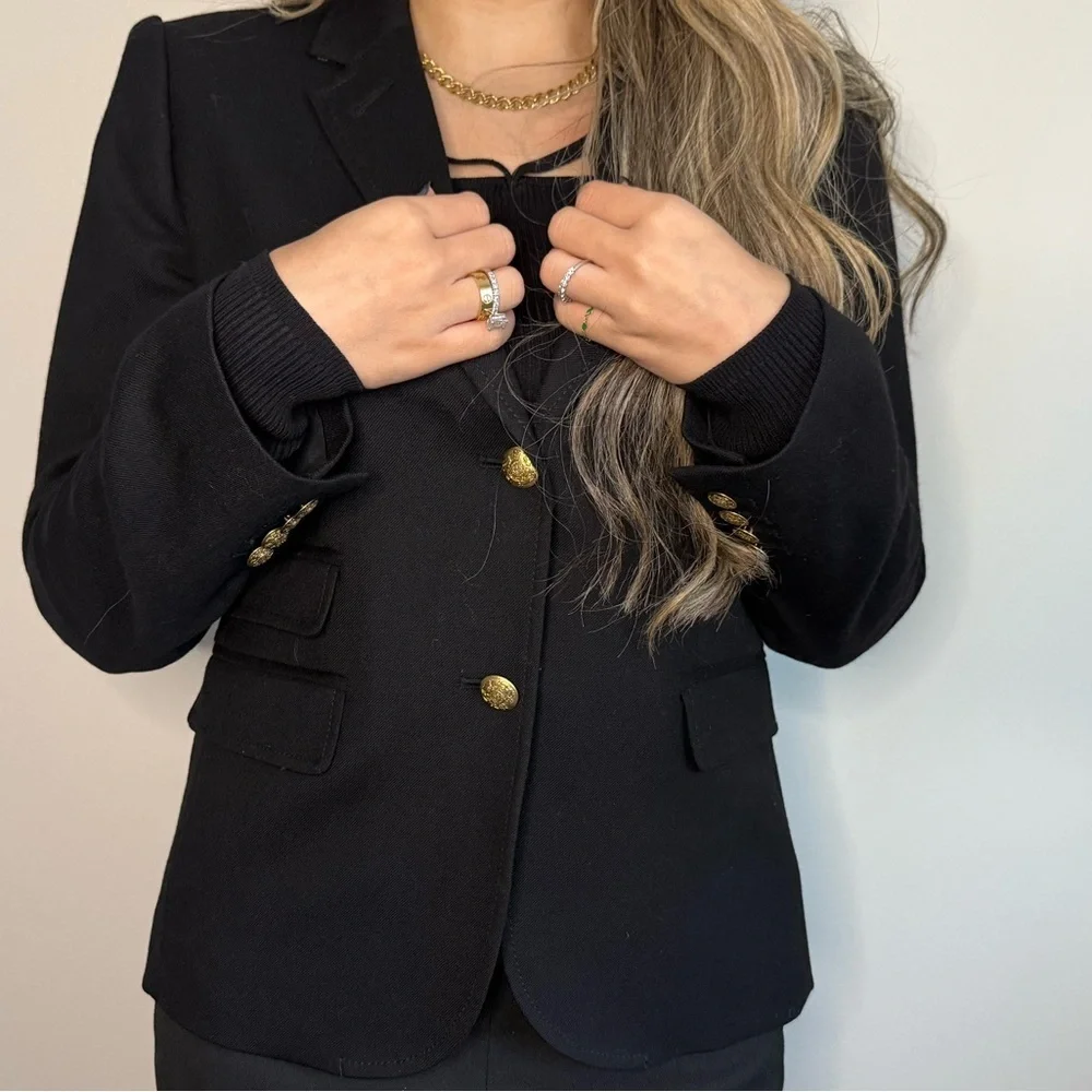J crew Schoolboy black blazer - Picture 3 of 8